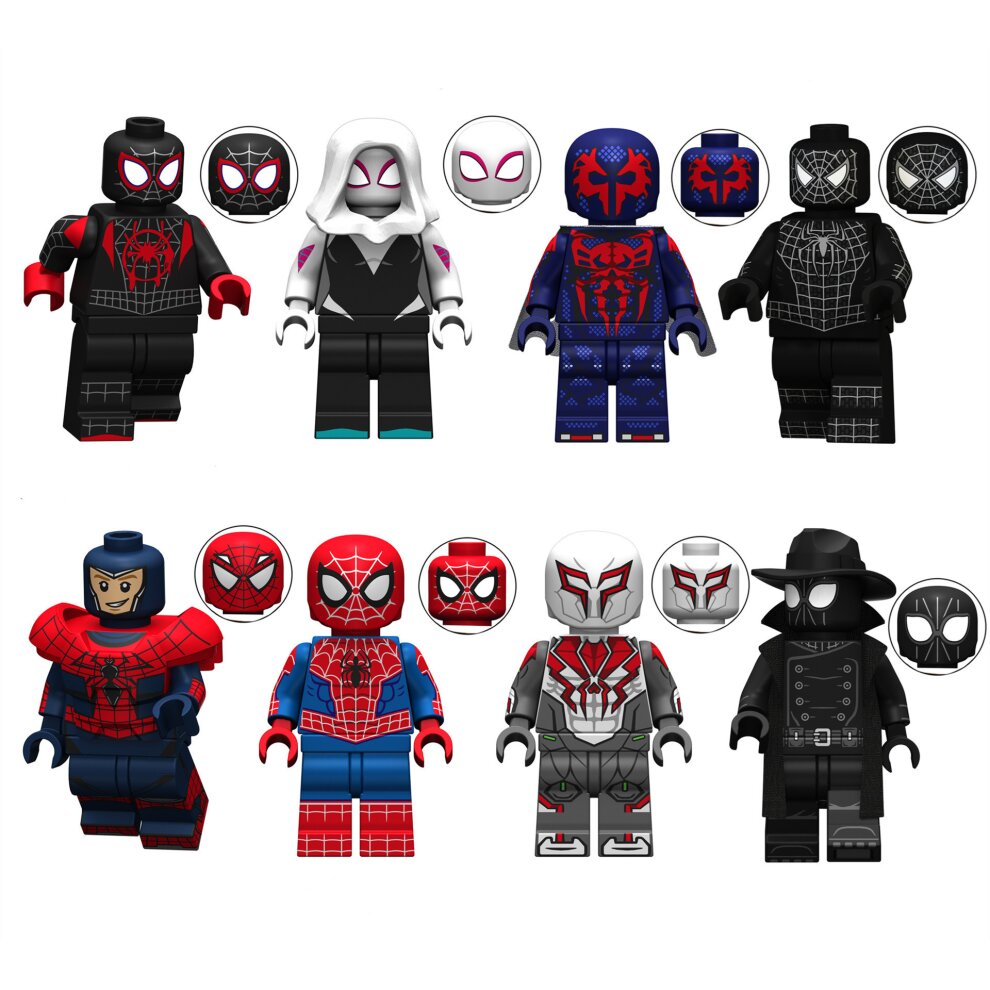 8PCS Spiderman Minifigures Building Blocks Compatible Lego