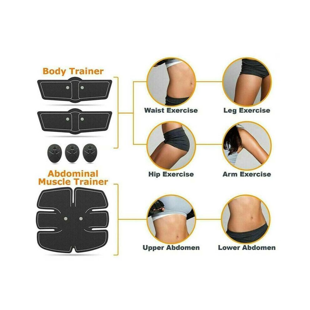 Rechargeable Trainer Stimulator Abdominal Muscle Train Fitness EMS Toning Belt