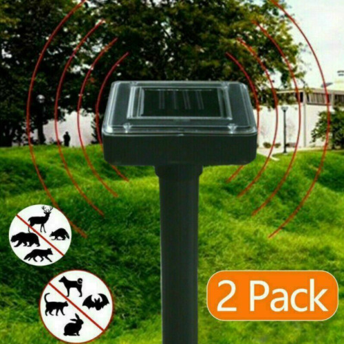 2X Solar Power Ultrasonic Pest Animal Repeller Pet Scarer Control
