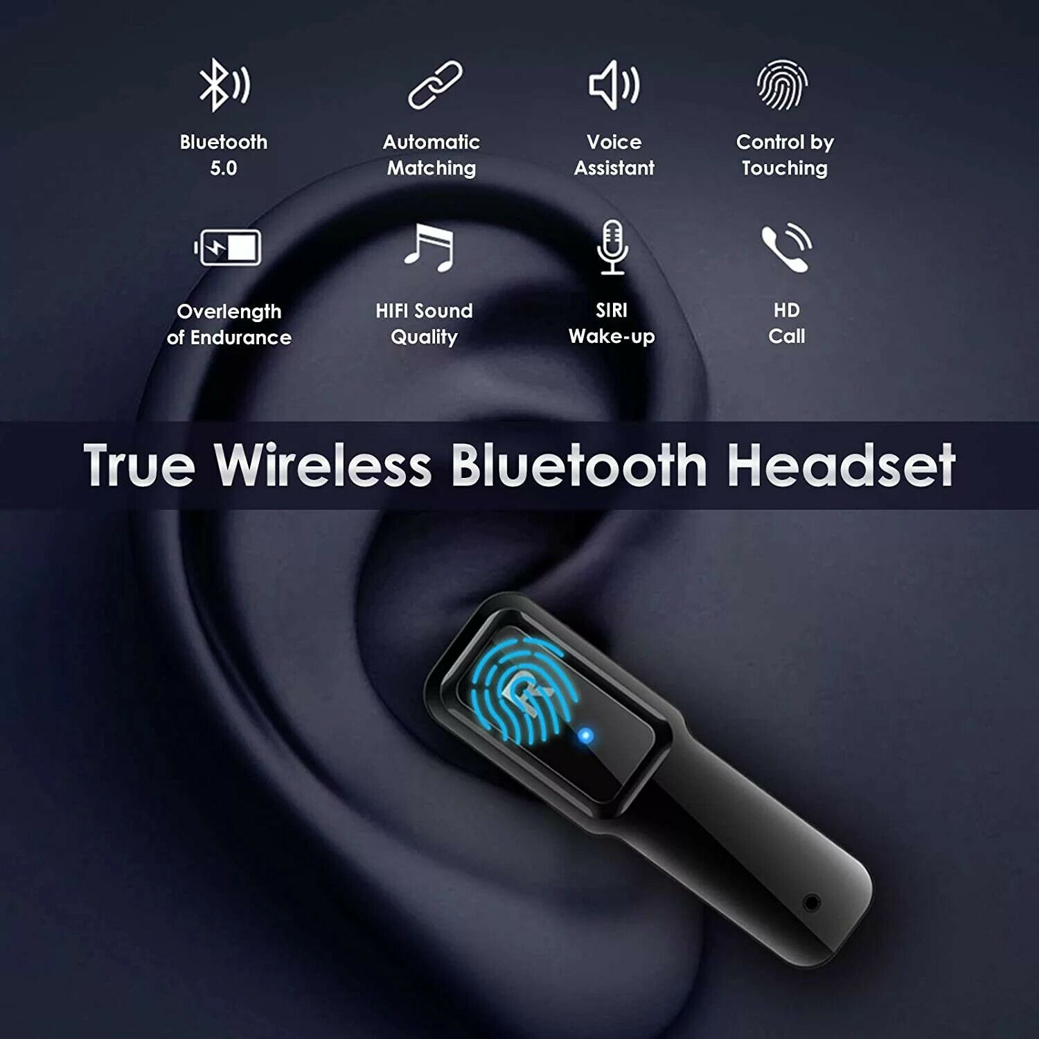 New Smart Fitness Watch Bluetooth Earphones Men Defined Watch Faces
