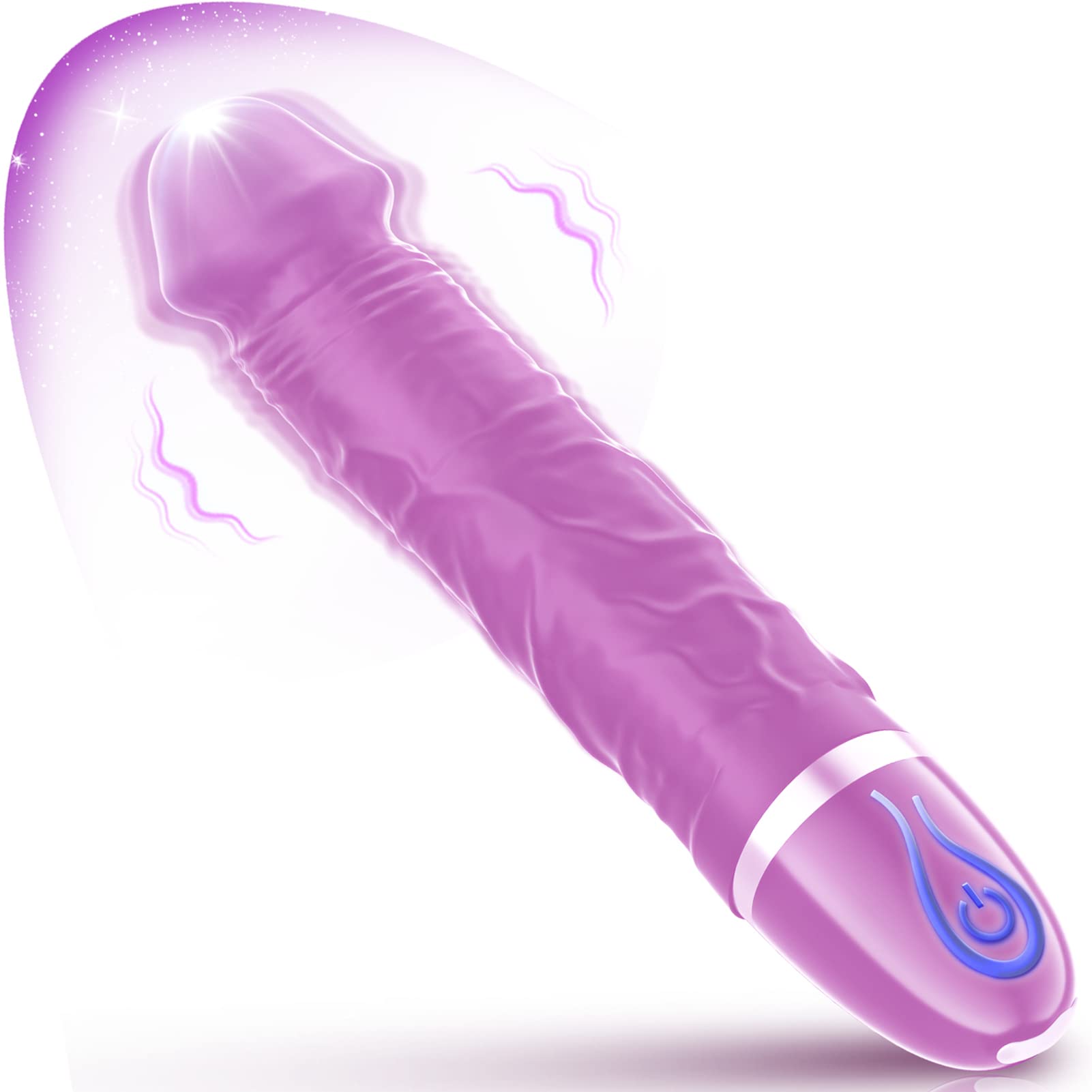 (Black) G Spot Vibrator Realistic Dildos Clit Stimulator Silicone Anal Adult Sex Toys for Men Women Couples Personal Massager Gun 7 Vibrations Fit for Vagina Anal Stimulation Sex Gift