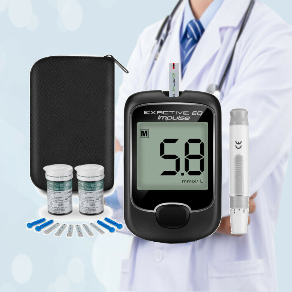 (Host mg/dL+50X test paper+50X needles) Blood Glucose Monitor Kit Test Strips Lancets Optium Neo Blood Glucose&Ketone Monitor Reader