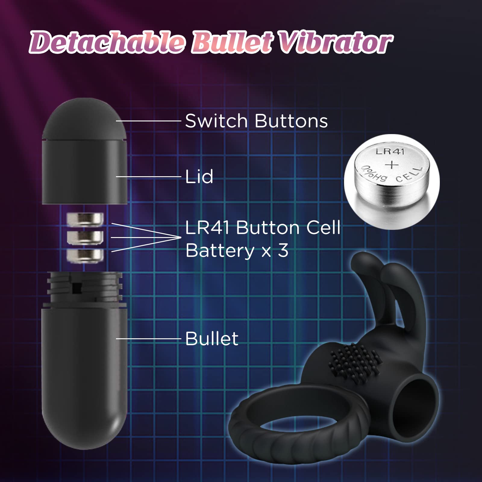 Penis Rings Cock Rings Vibrator Massager Adult Sex Toy for Erection Enhancing Long Lasting Stronger Stretchy Medical Safe Games