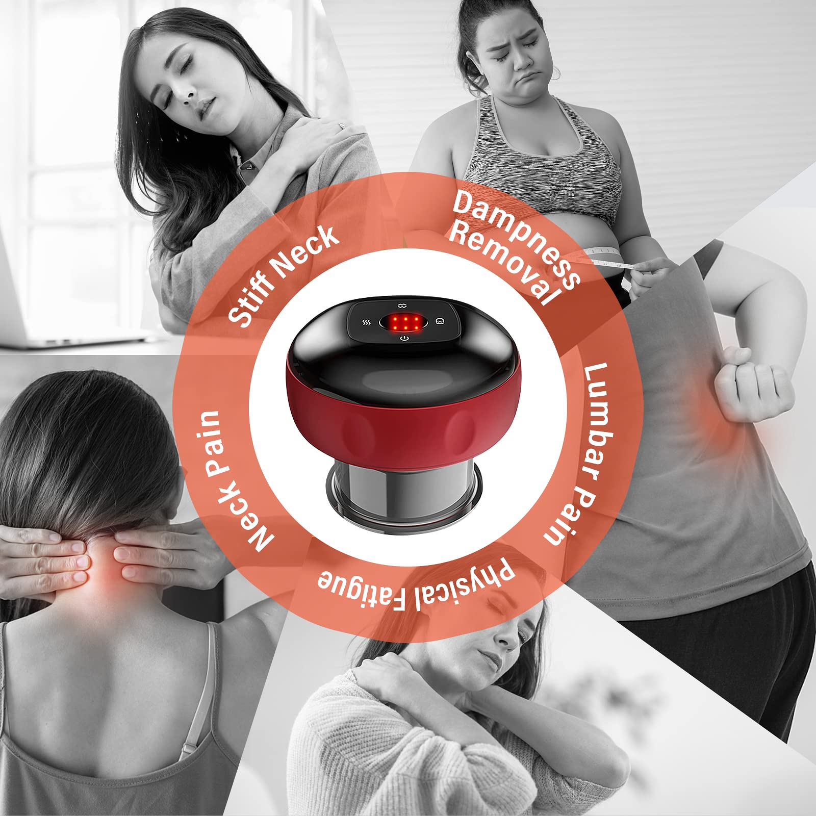Intelligent Vacuum Cupping Massage Device Electric Heating Scraping Suction Cups