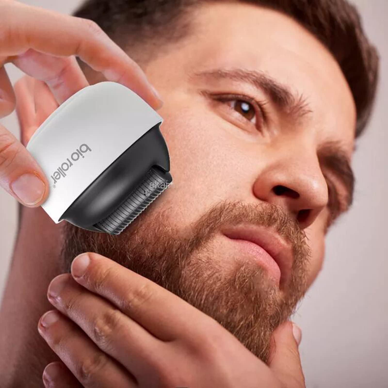 (0.5mm) Bio Roller G4 Derma Roller Beard Roller Microneedle Facial Skin Care Massage Tool 1200 Pins Titanium Micro-Needle Roller Needles Beauty Tools for Body Hair Beard Growth Acne Scar Wrinkles Stretch Marks Home Use