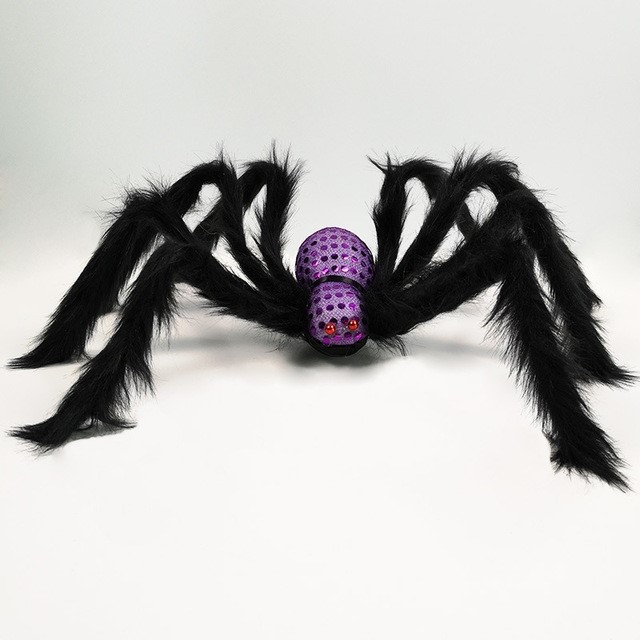 Halloween Spider Web Decorations Giant Halloween Large Hairy Spider Props Set for Outdoor Indoor Porch Party Decor