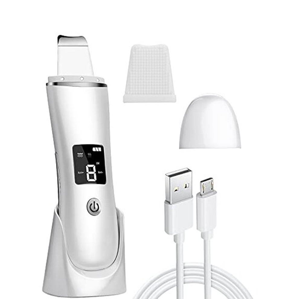 Skin Scrubber Ultrasonic Facial Cleansing Brush Blackhead Remover Pore Vacuum for Face Lifting and Face Massage with 4 Modes Rechargeable