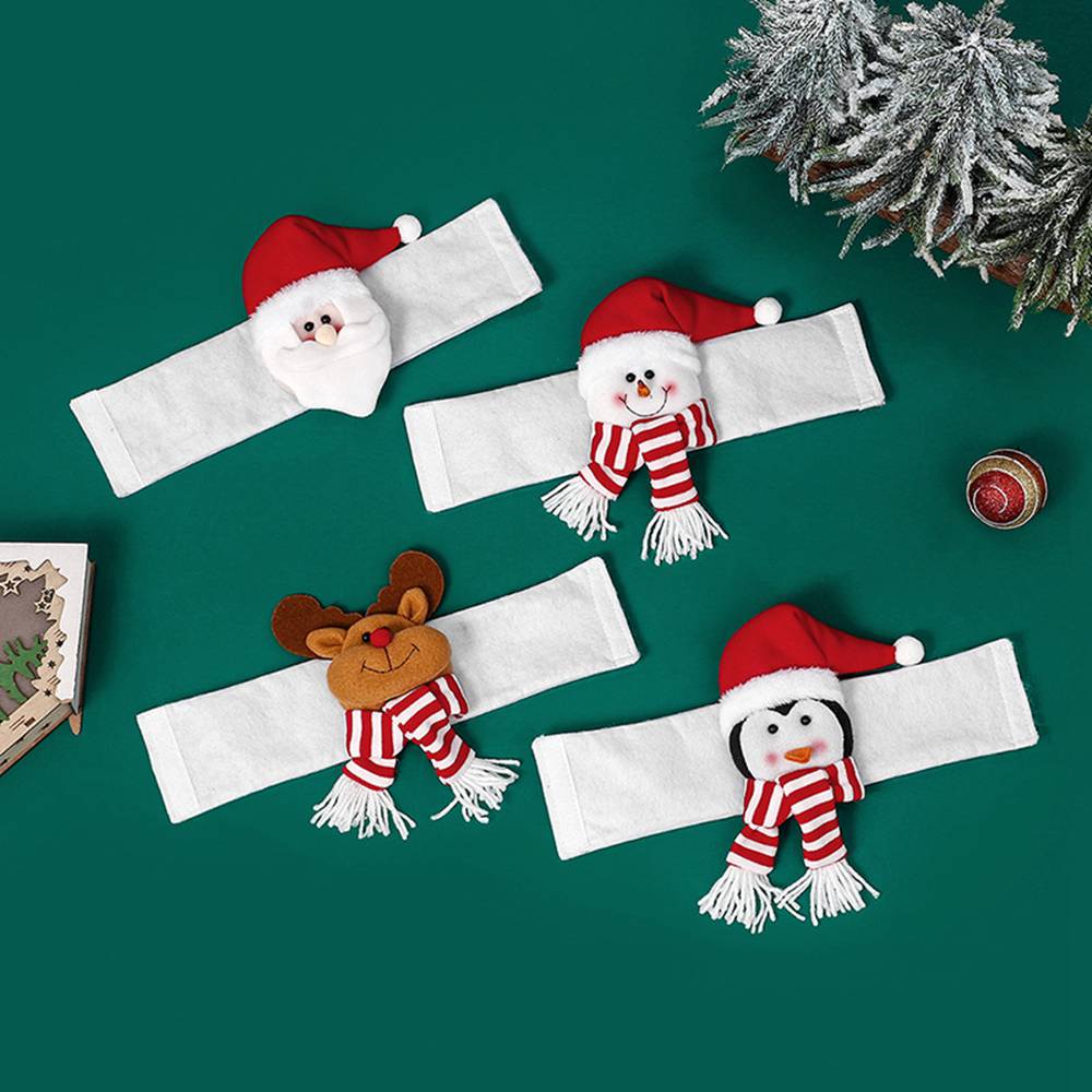 (1PCS Santa Claus) Christmas Curtain Tiebacks, Cute Christmas Curtain Buckle Ties Cartoon Santa Claus Snowman Elk Doll Christmas Curtain Decorations for Indoor Living Room Windows
