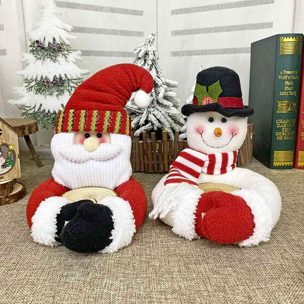 (1PCS Santa Claus) 2PCS 3D Christmas Curtain Tiebacks Dolls Curtain Buckle Holdbacks Curtain Clips Curtain Tie backs Window Strap Buckle Holder Xmas Santa Claus Snowman Window Home Decoration Decors Ornaments