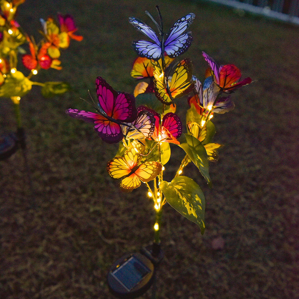 Butterflies Solar Lights Outdoor Garden Stake Lighting LED Lights for Yard Lawn Decorations