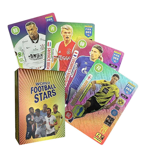 World Cup Football Stars Cards Football Game Card 55PCS Colorful English Football Champion Card Collection League Card Gift for Fans Children Adults