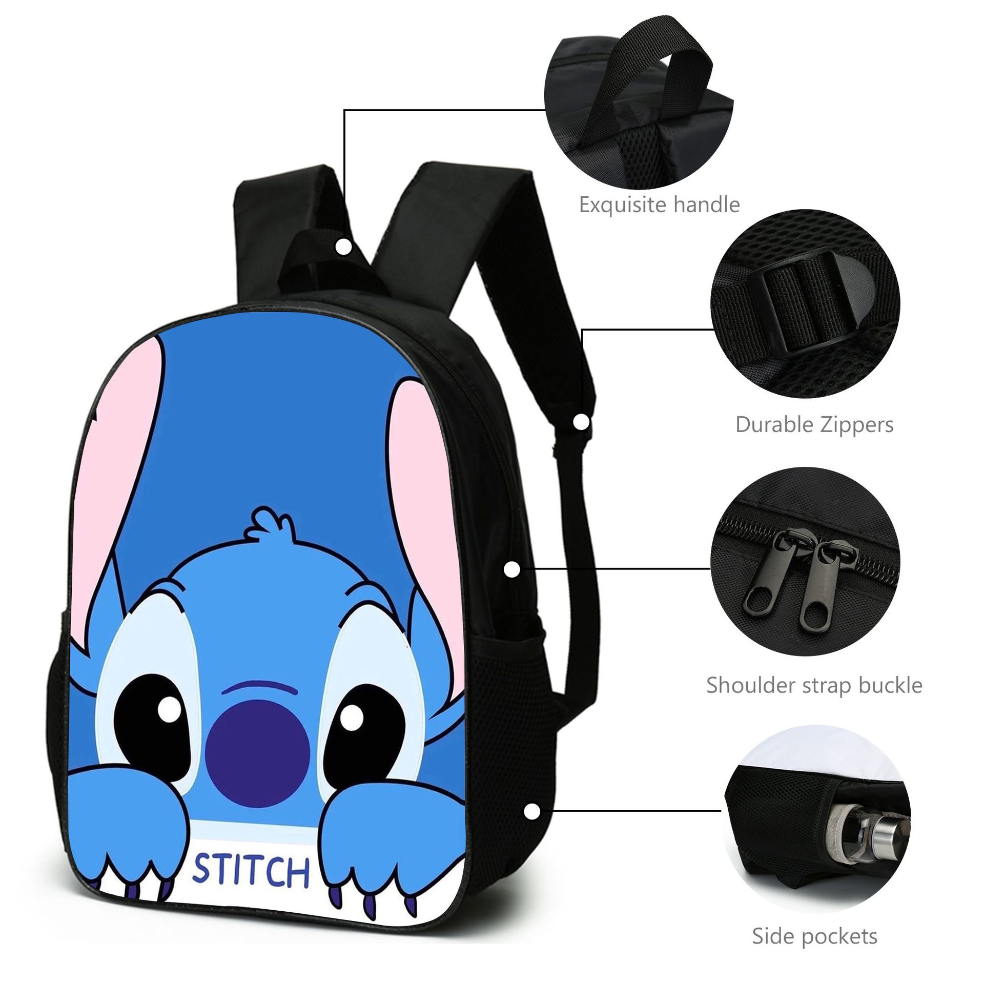 Stitch School Backpack for Boys Childrens Backpacks Cartoons High Capacity School Bag