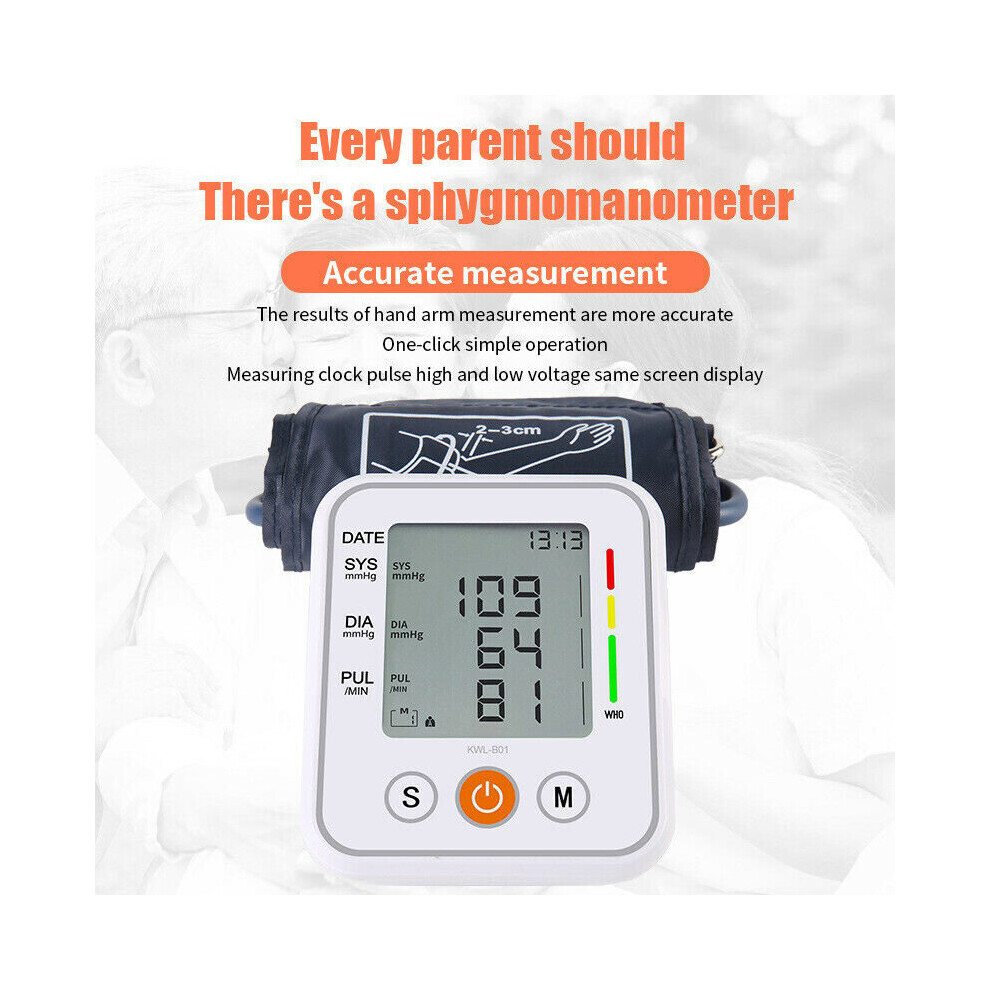 (no vioce) Electronic Voice Blood Pressure Meter Household Arm Type Monitor