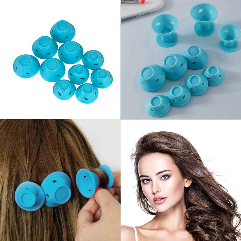 30PCS No Heat Silicone DIY Soft Magic Hair Curlers Rollers Tool