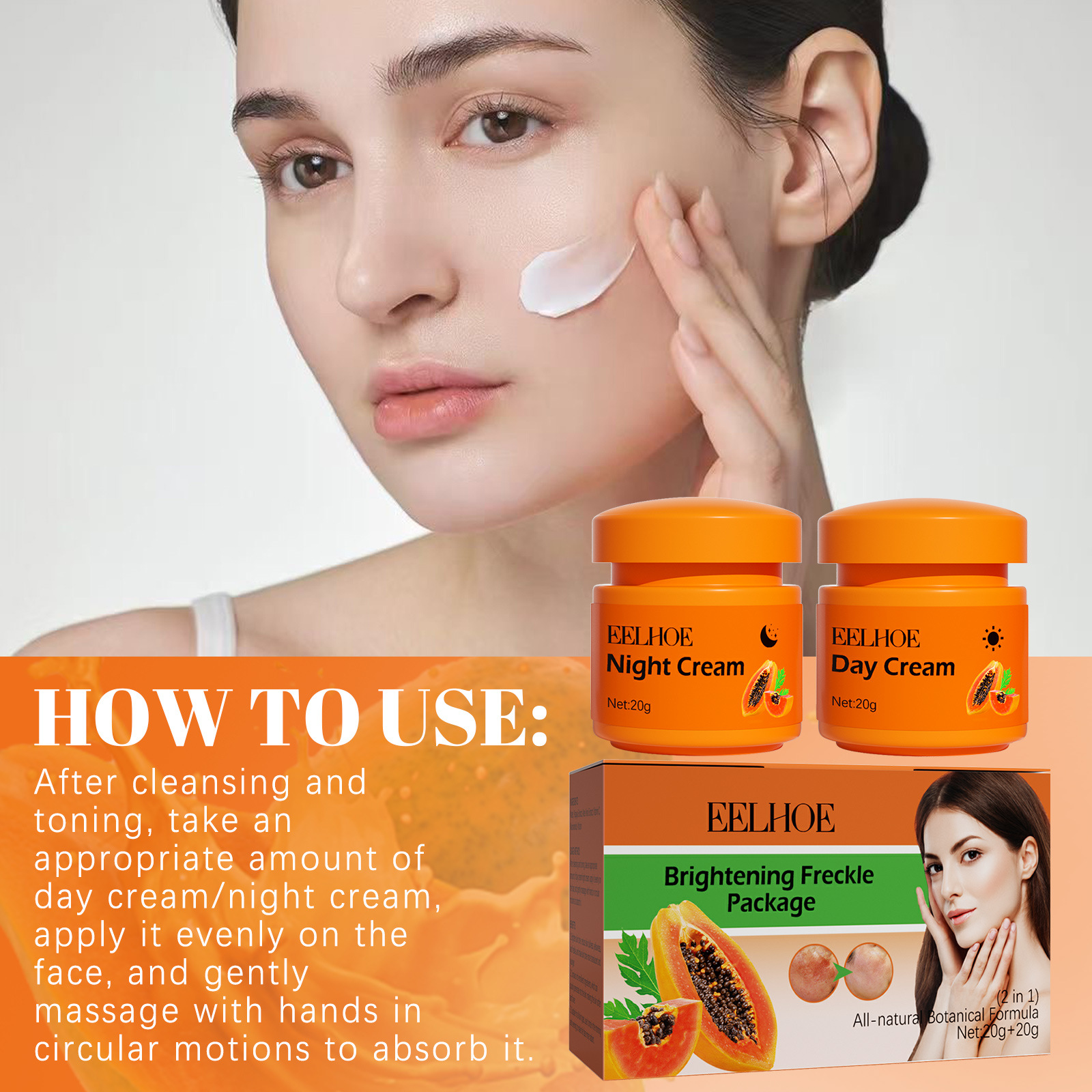 Whitening Freckle Cream Melanin Blemish Remover Lighten Pigmentation Melasma Removal Whiten Nourish Dark Spot Corrector Cream Day Night Cream