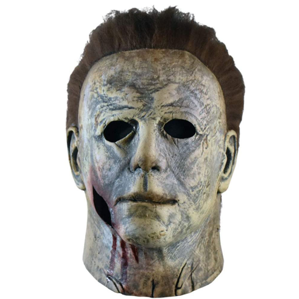Michael Myers Mask Halloween Latex Horror Scary Masks With Hair for Adults Scary Cosplay Costume Face Cosplay Theme Party Props