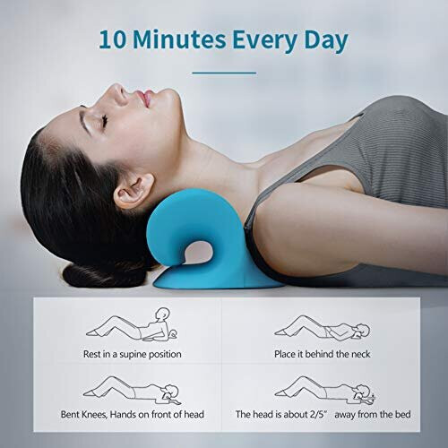 Neck and Shoulder Relaxer, Cervical Traction Device for TMJ Pain Relief and Cervical Spine Alignment Chiropractic Pillow Patening Product