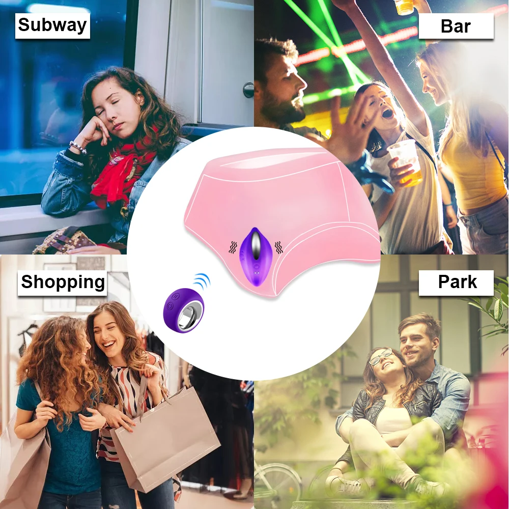 (Rose Red) Wearable Vibrator Wireless G Spot Dildo Clitoris Stimulator Panty Vibrator Female Sex Toys Masturbation Tools Adult Products for Women Couples Age 18