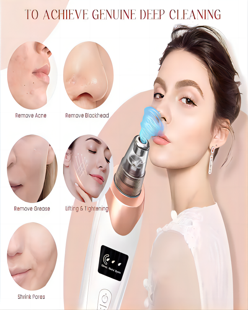 Blackhead Remover Vacuum Pore Cleaner for Face Nose Mite Blackhead Removal Instrument Kit Electric Acne Facial Extractor Tool Newest Technology