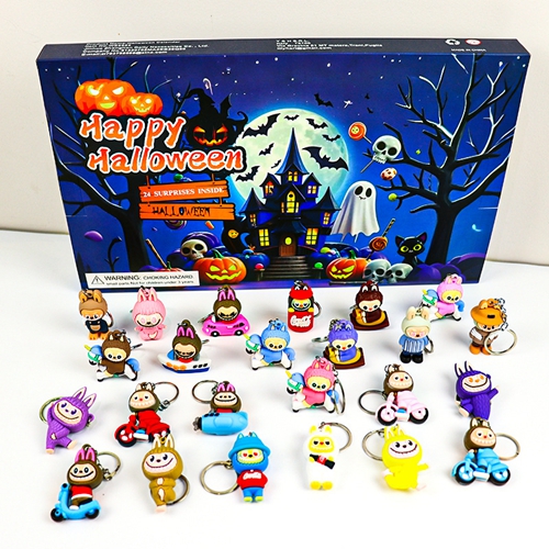 Halloween Advent Calendar Keychains Blind Box Series 24 Day Countdown Toys  for Boy Girls Surprise Gifts