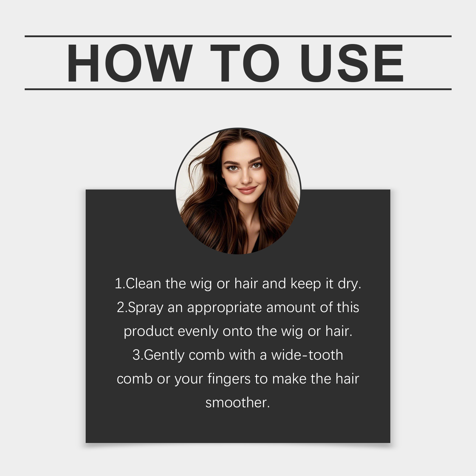 Wig Milk Spray Moisturizing Care Spray for Wig Synthetic Hair Prevent Frizz Leave-in Conditioner for Wigs Smooth and Shine