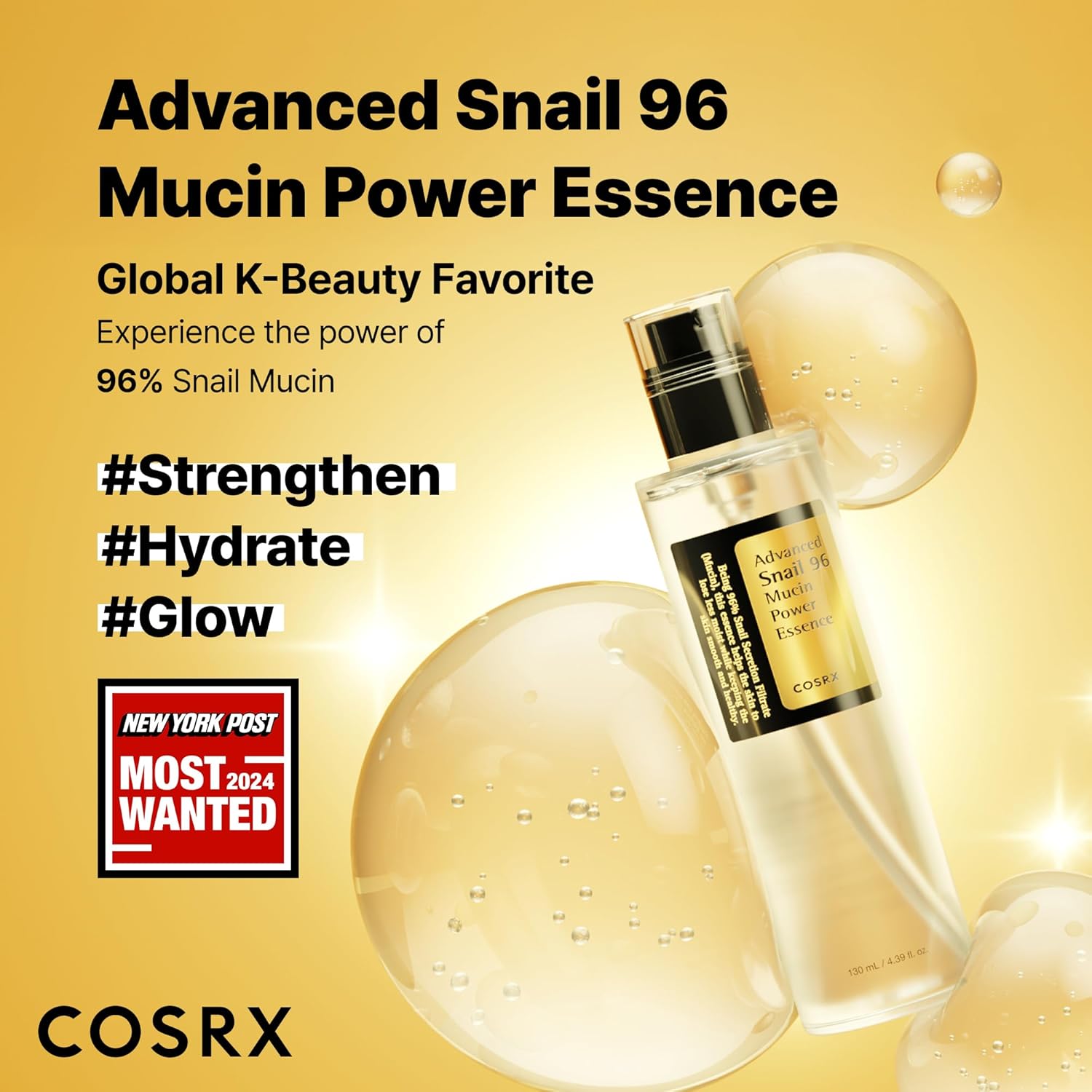 COSRX Advanced Snail 96 Mucin Power Essence Face Serums 100ml - Snail Secretion Filtrate Skin Repair Serum Korean Skin Care