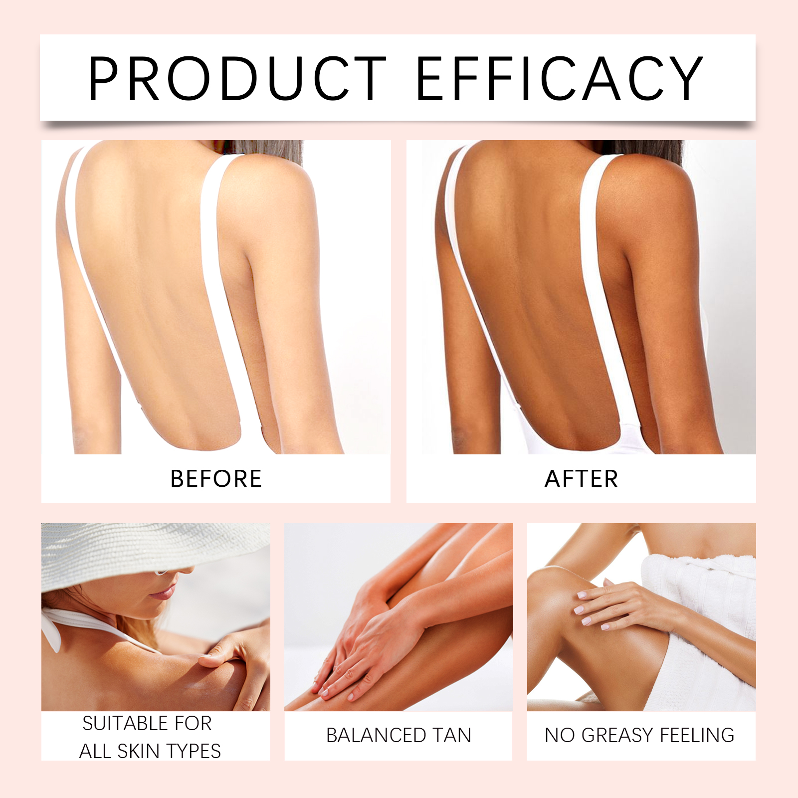 Sunless Tanning Drops Oral Drink Tanning Self Sunless Tan Drops for Face and Body Promotes Natural 60ml