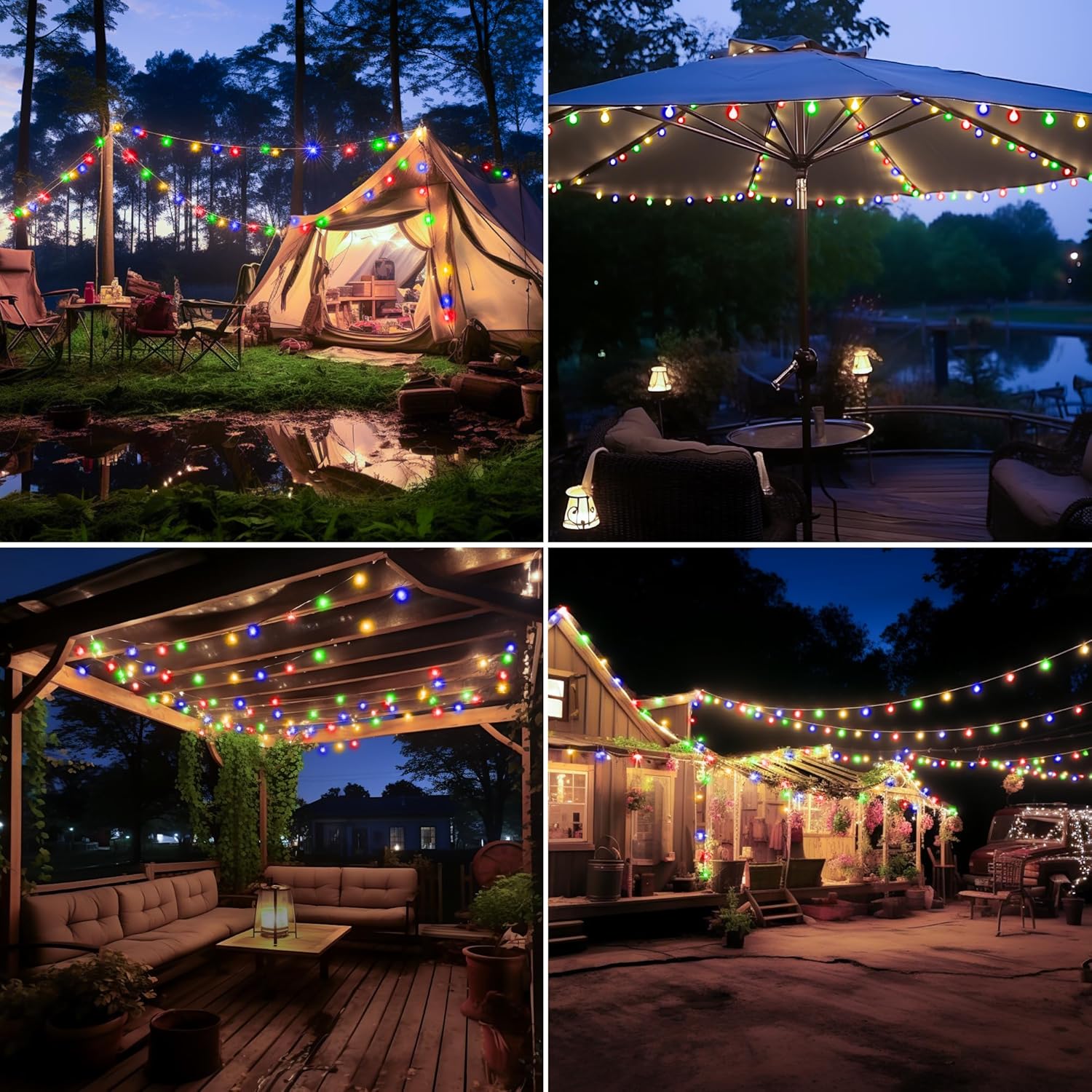 (Warm White) Solar Lights Outdoor Garden 12m 100LEDs Fairy Lights Solar Powered Waterproof Warm White Crystal Ball 8 Modes Globe String Lights for Outside Indoor Gazebo Wedd