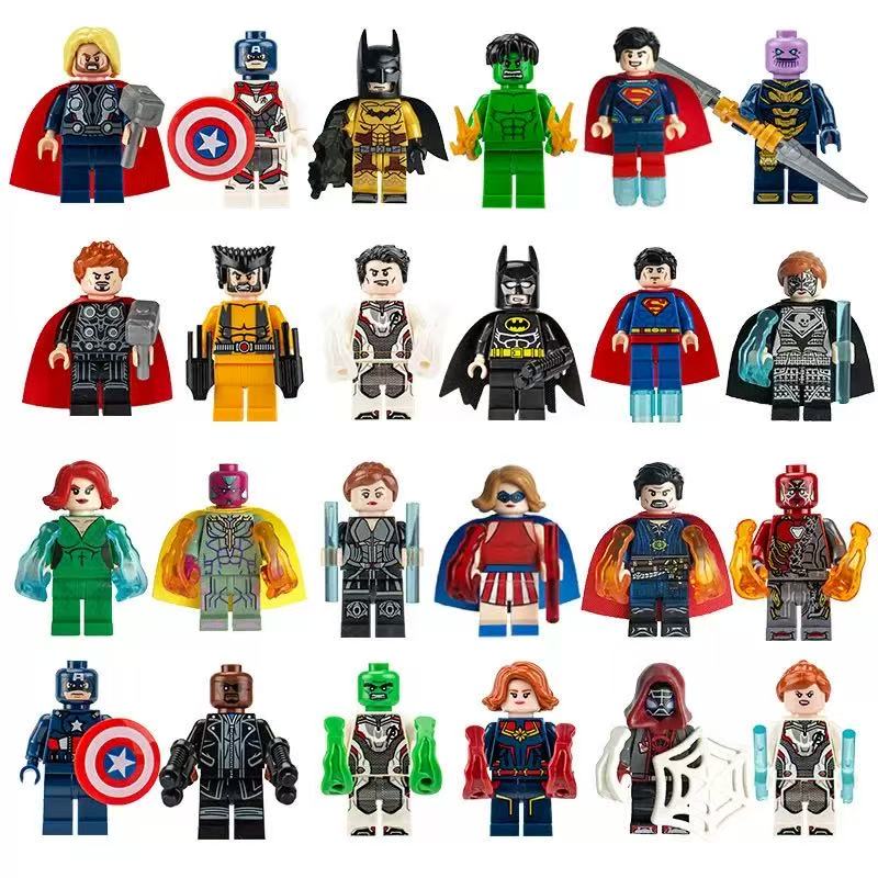 (8 pcs A) Kids Toys Building Blocks Dolls Toys Anime Mini Figures Dolls Birthday Gifts Toys for Children Cartoon Characters