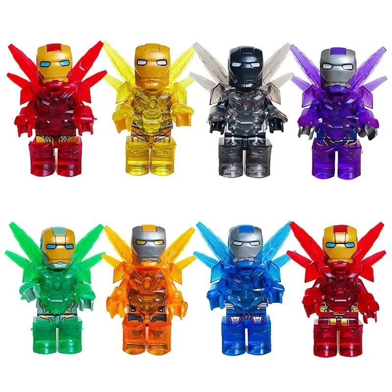 (8 pcs A) Kids Toys Building Blocks Dolls Toys Anime Mini Figures Dolls Birthday Gifts Toys for Children Cartoon Characters