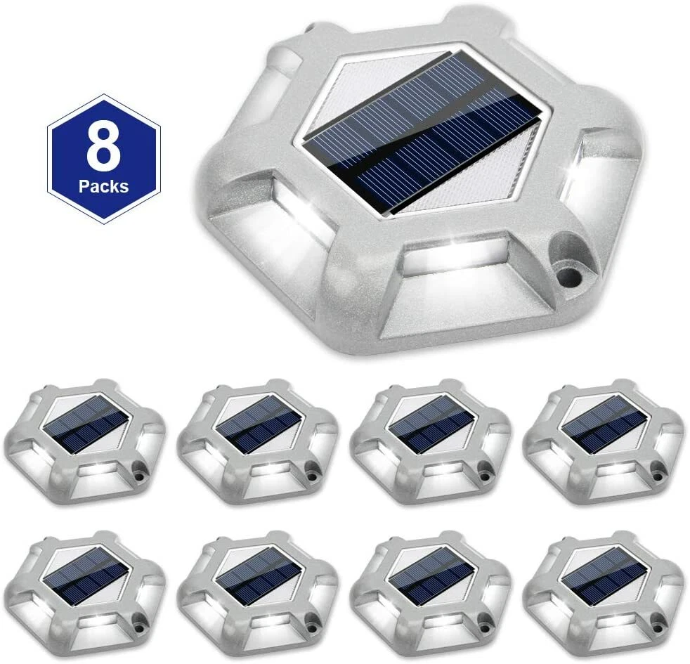 Solar Dock Lights Outdoor Waterproof Outdoor Solar Deck Lights Stairs 8 Pack