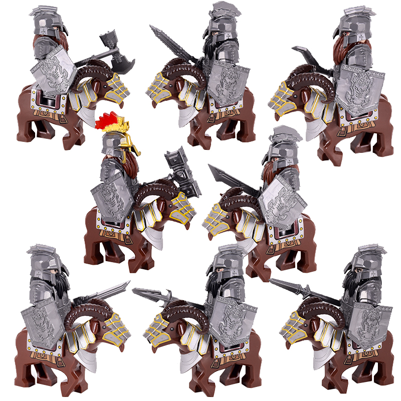 Medieval Asgard Soldier Lotr Dwarf Boar Goat Chariot Animals Figures Model Building Blocks Lord Bricks Toys Gift For Children