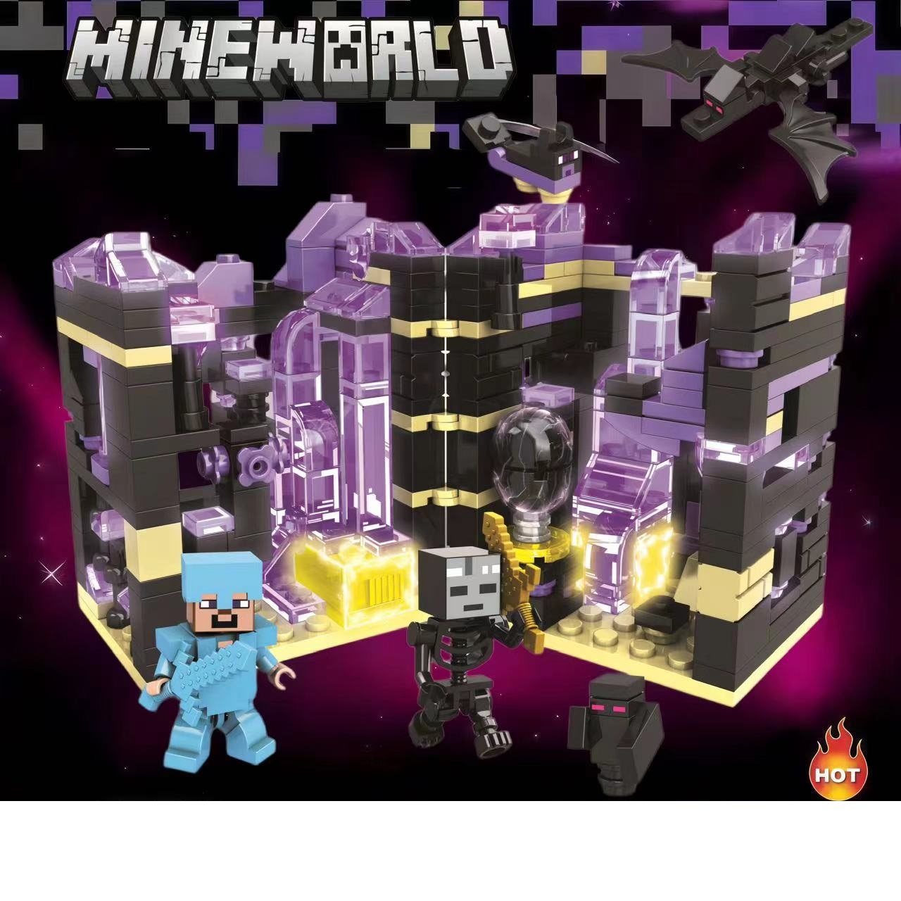 (Office Cave) Kids Toys DIY Minecraft My World Series Figure Bricks Tree House Building Blocks Birthday Gifts