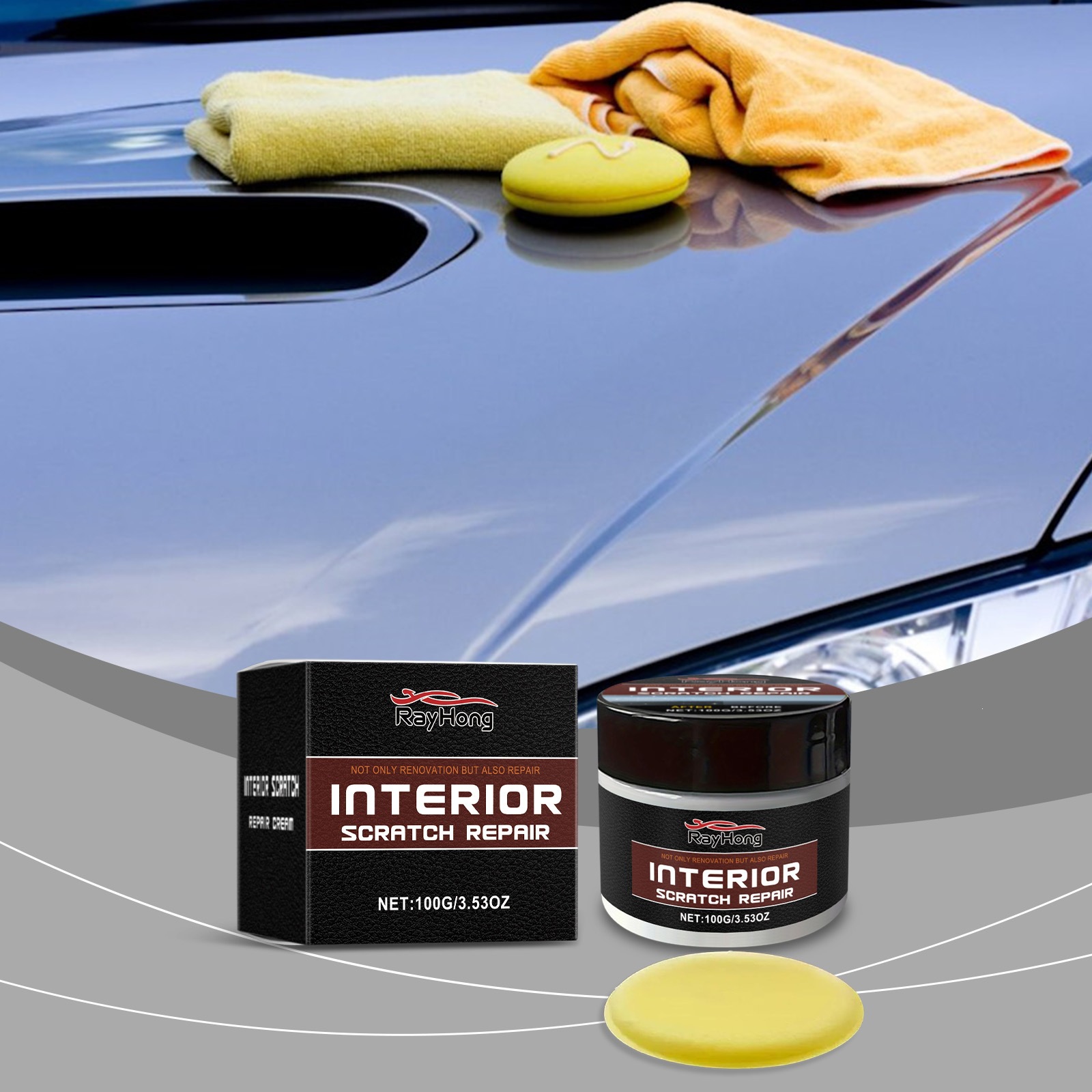 Portable Scratch Care Wax For Car Polishing Scratch Removal And Protective Coating