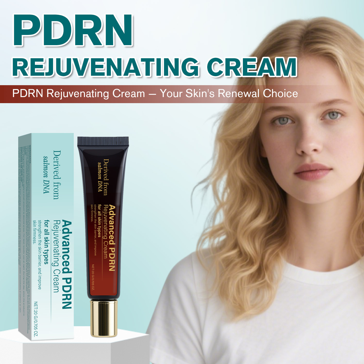 PDRN Revitalizing Cream Firming Moisturizing Anti Aging Skin Care Daily Face Moisturizer Treatment For All Skin Types 20ml
