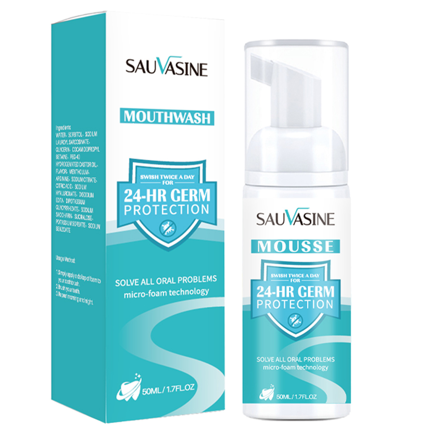 Teeth Whitening Mousse Foam Oral Care Stain Removal Breath Freshening Press Type Toothpaste Daily Use Travel Portable