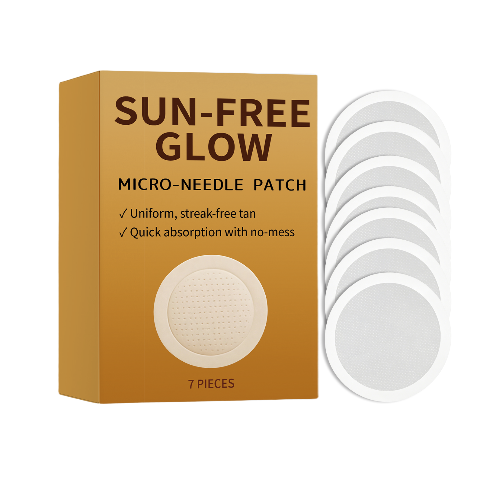 Tanning Care Microneedle Patch Even Skin Tone Natural Sunless Mild Skin Care Protect Skin Surface Body Dermis Epidermis