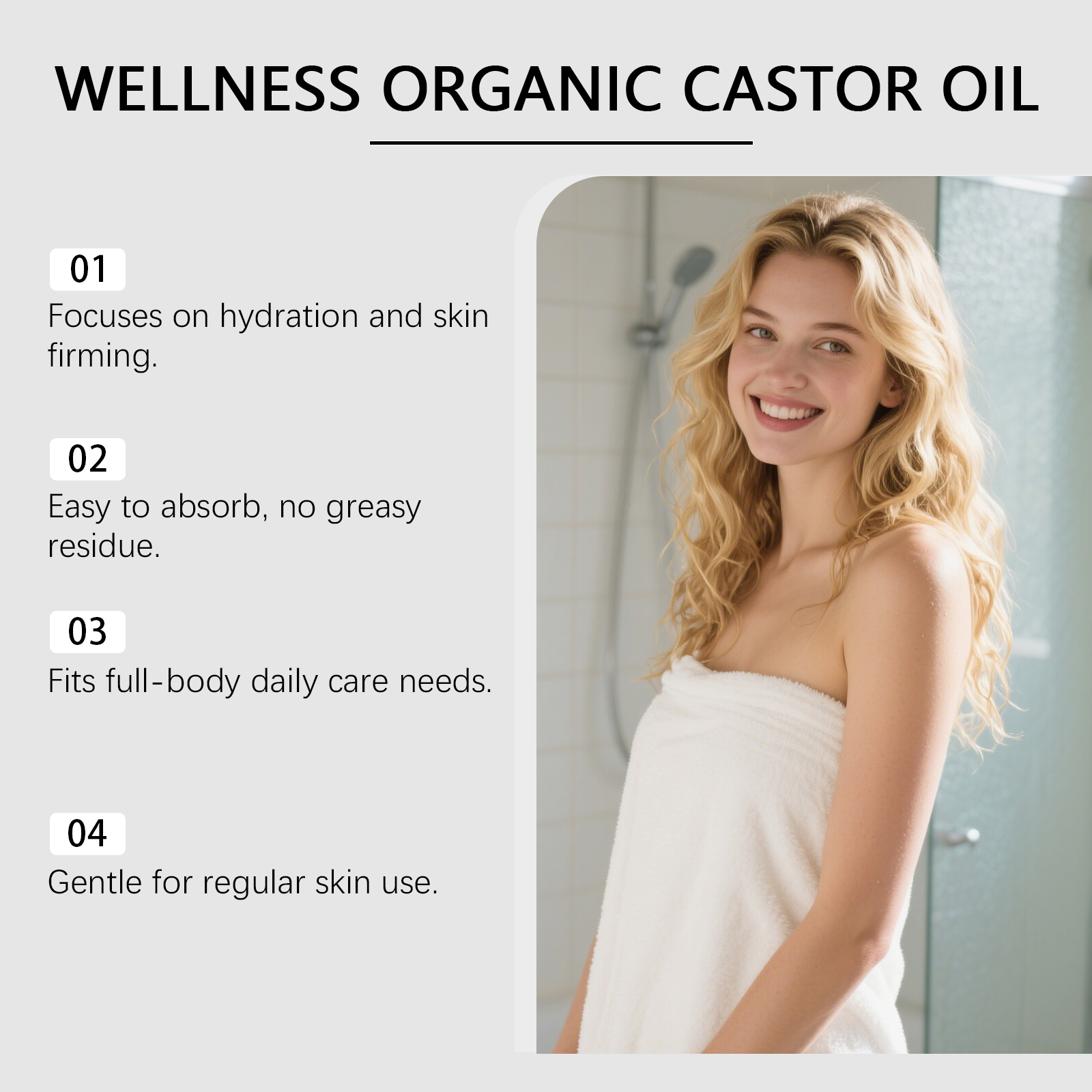 Soft Castor Oil Mild Silky Smooth Hydrating Contain Castor Seed Oil Gentle Sensitive Skin Care Liquid