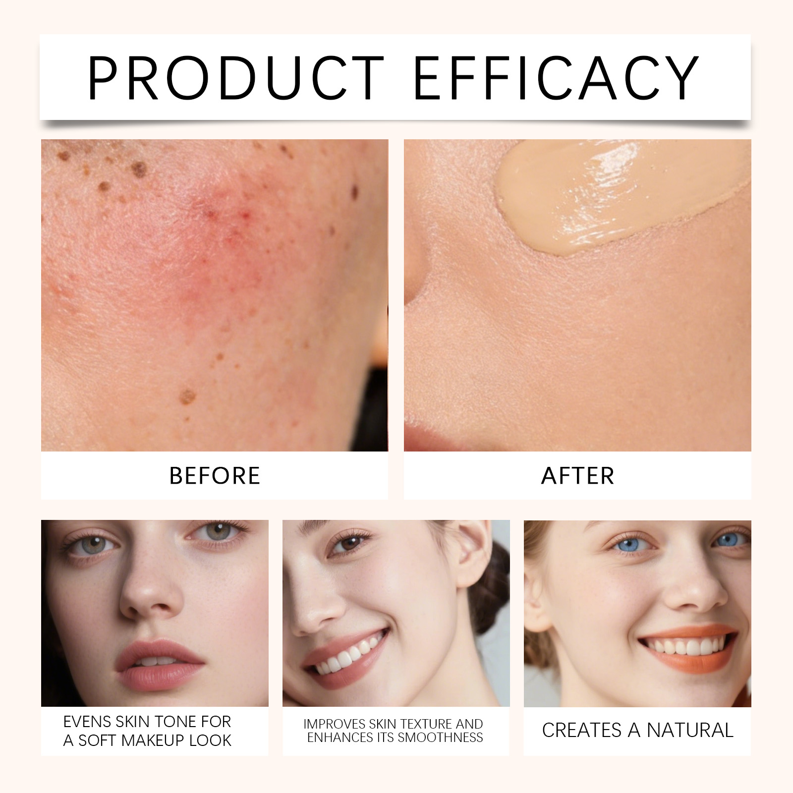 Natural Warm Tone Adjust Foundation Facial Even Soft Makeup Longwear Glossy Delicate Sheer Liquid Base Skin Cosmetic