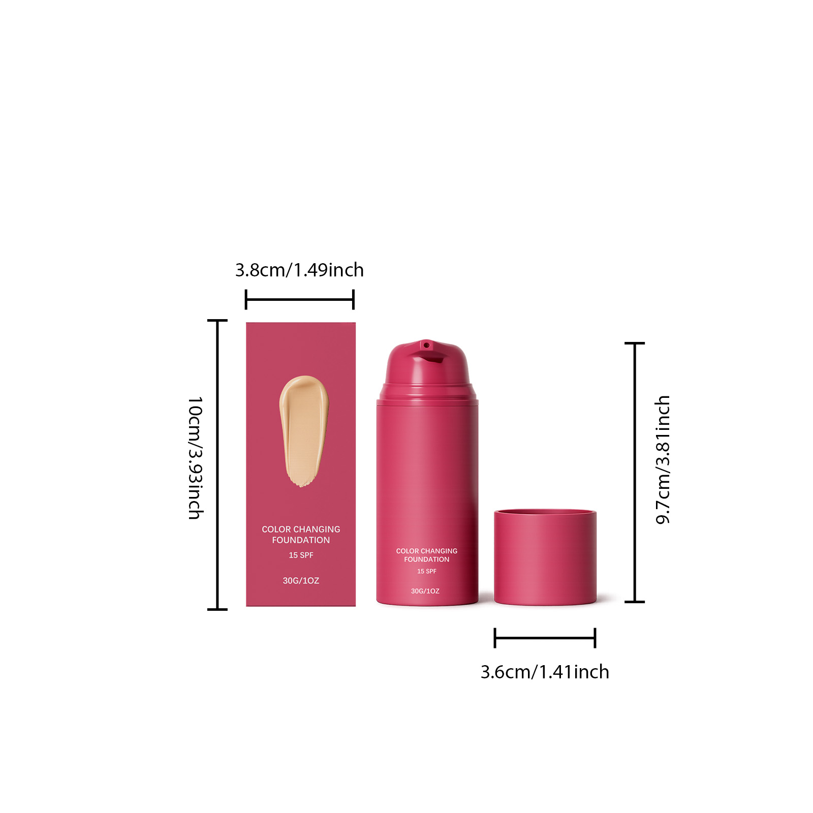Natural Warm Tone Adjust Foundation Facial Even Soft Makeup Longwear Glossy Delicate Sheer Liquid Base Skin Cosmetic