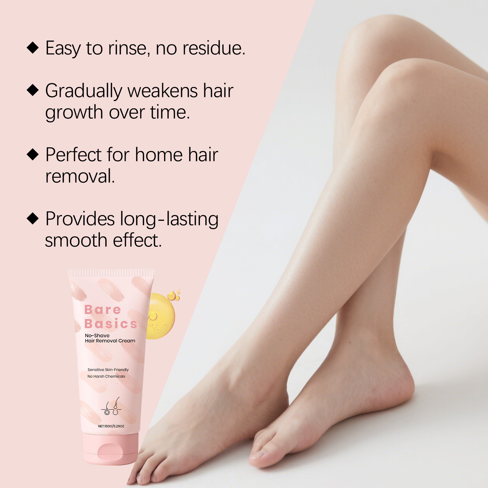 Body Depilatory Cream Mild Cleansing Smooth Delicate Non Irritating Hydrating Comfortable Refreshing Whole Body Skin