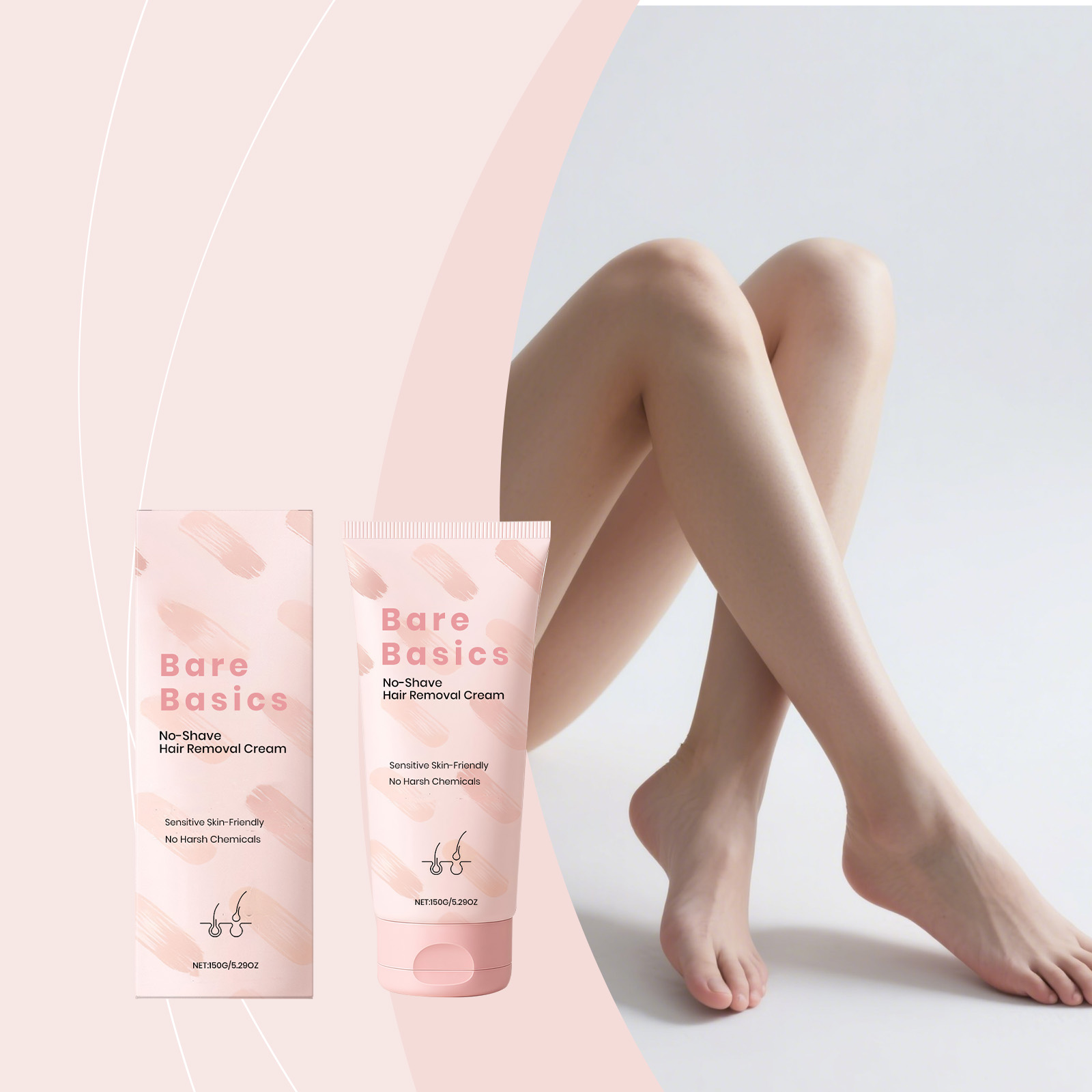 Body Depilatory Cream Mild Cleansing Smooth Delicate Non Irritating Hydrating Comfortable Refreshing Whole Body Skin