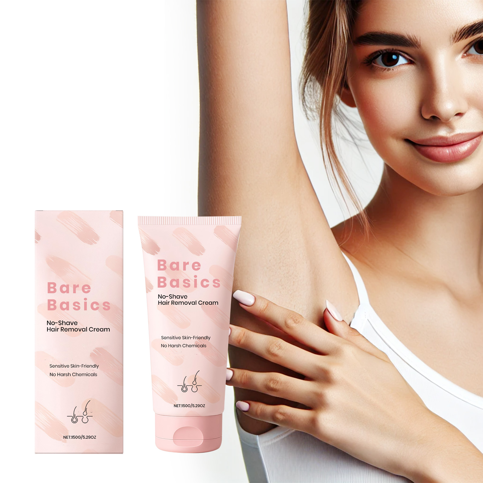 Body Depilatory Cream Mild Cleansing Smooth Delicate Non Irritating Hydrating Comfortable Refreshing Whole Body Skin