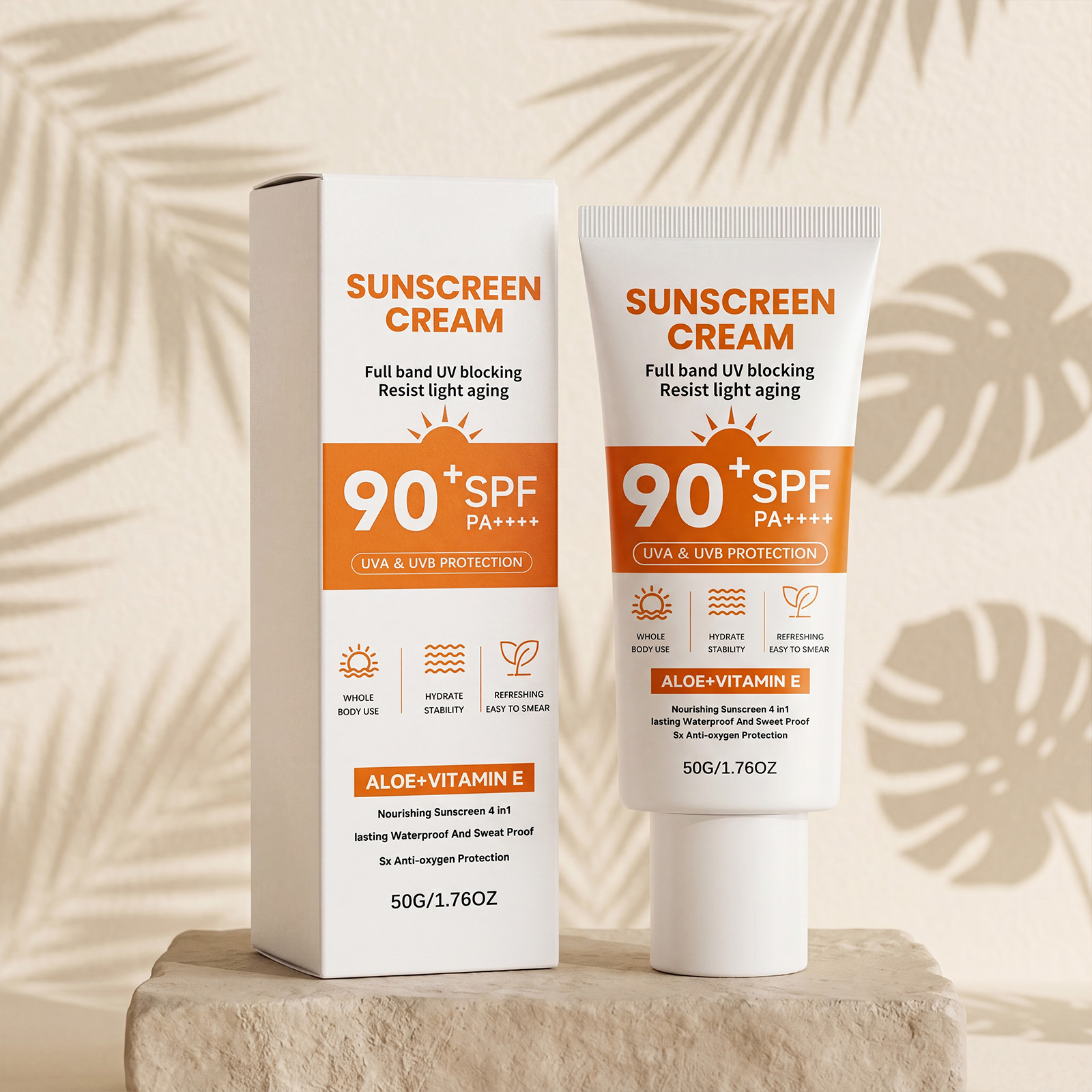 Hydrating Protective Cream Light Soft Texture Fresh Non Greasy Smooth Skin For Summer Outdoor Body Care
