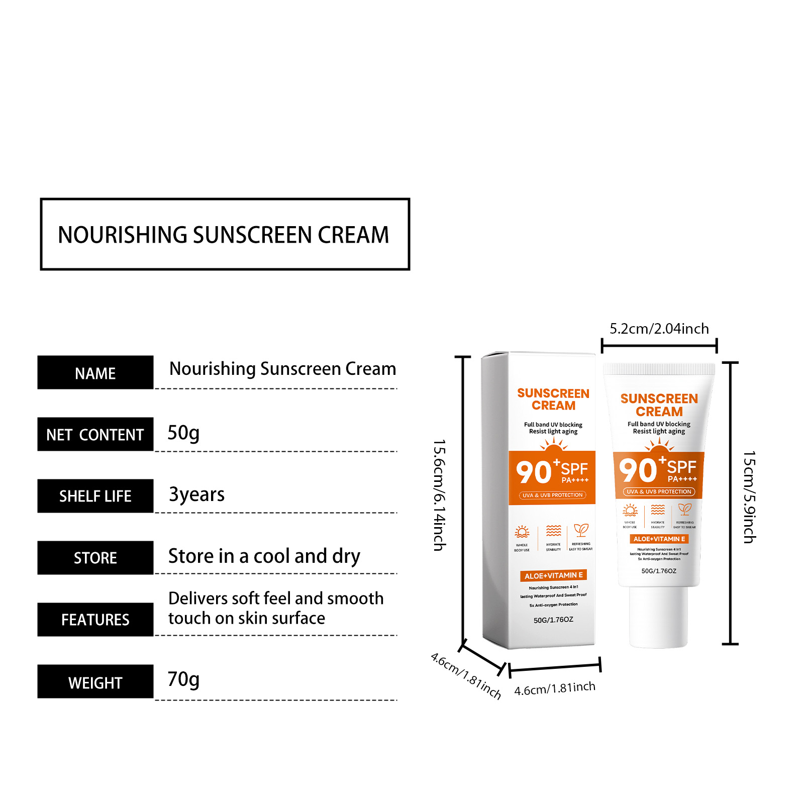 Hydrating Protective Cream Light Soft Texture Fresh Non Greasy Smooth Skin For Summer Outdoor Body Care