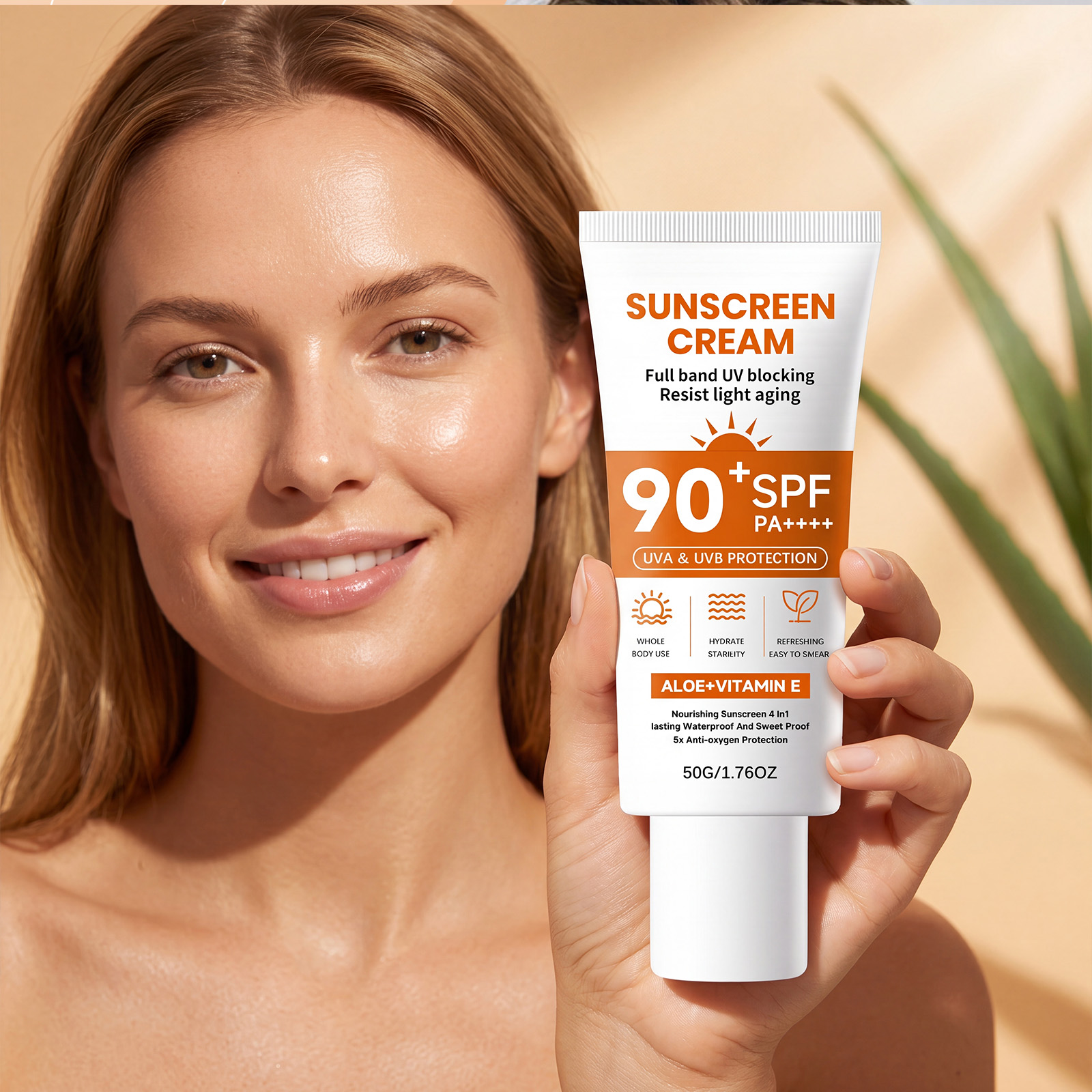 Hydrating Protective Cream Light Soft Texture Fresh Non Greasy Smooth Skin For Summer Outdoor Body Care