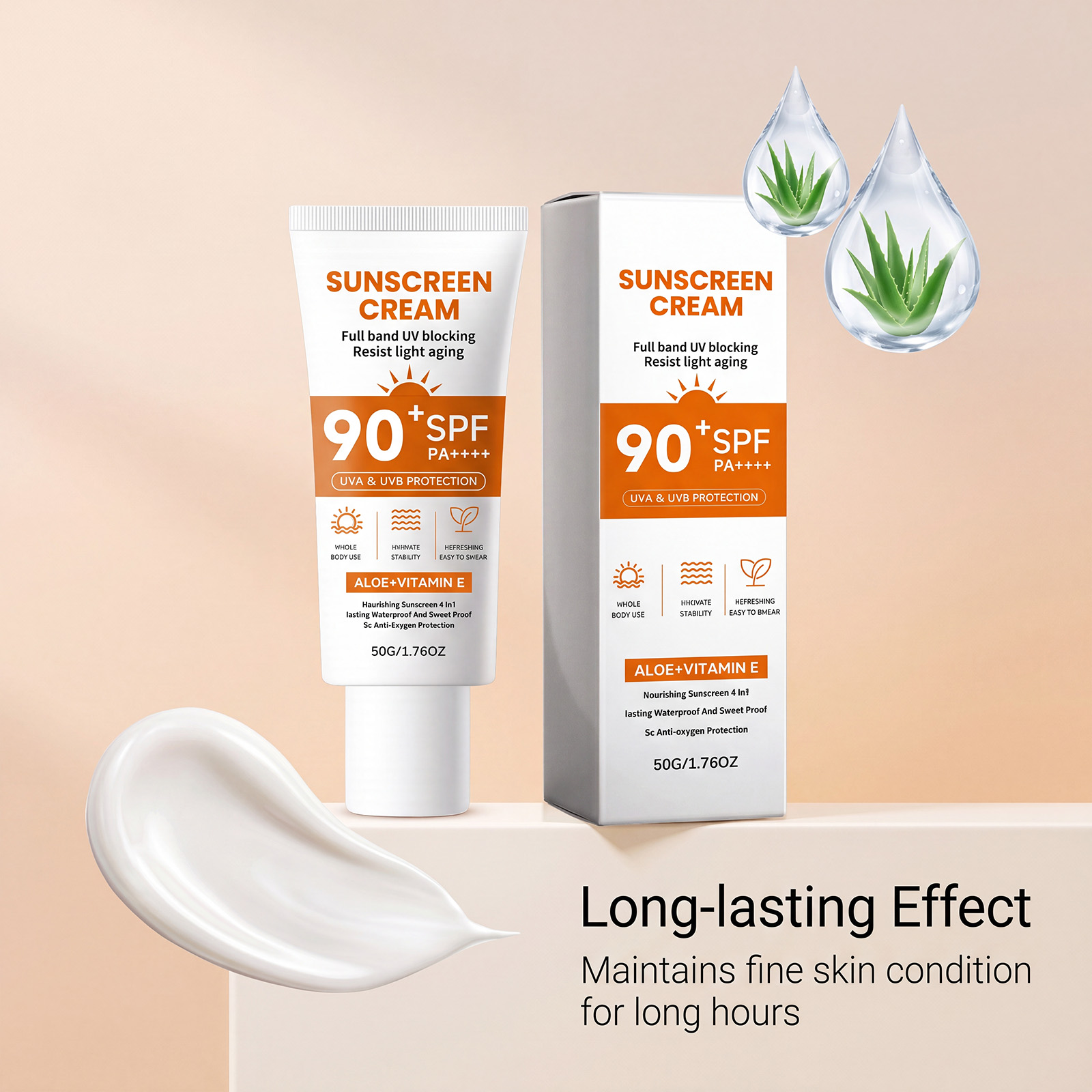 Hydrating Protective Cream Light Soft Texture Fresh Non Greasy Smooth Skin For Summer Outdoor Body Care