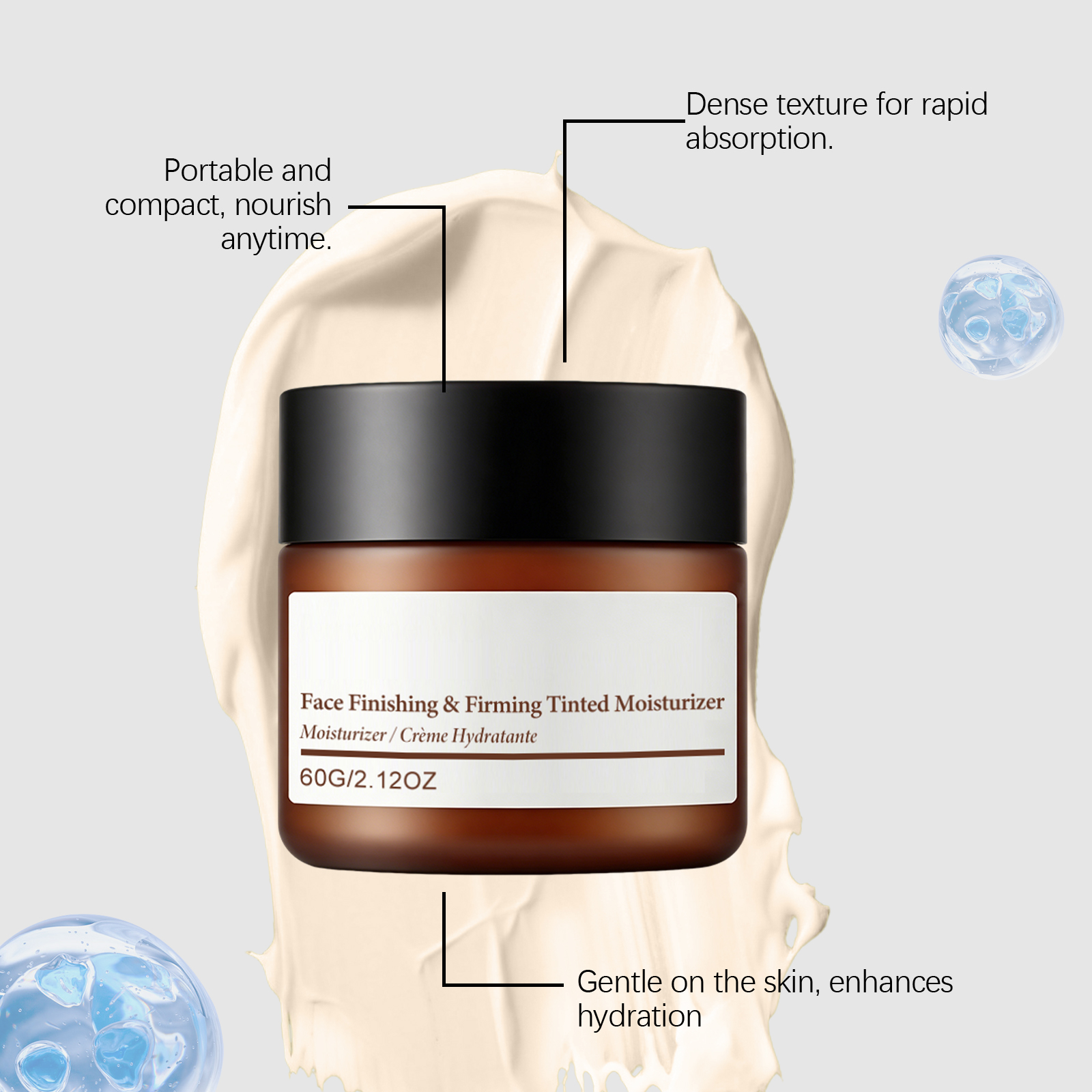 Moisturizing Cream Light Texture Mild Care Soft Hydrating Easy Spread Facial Skin Daily Skincare Lotion Base Gentle Smooth Fresh Comfort Supple