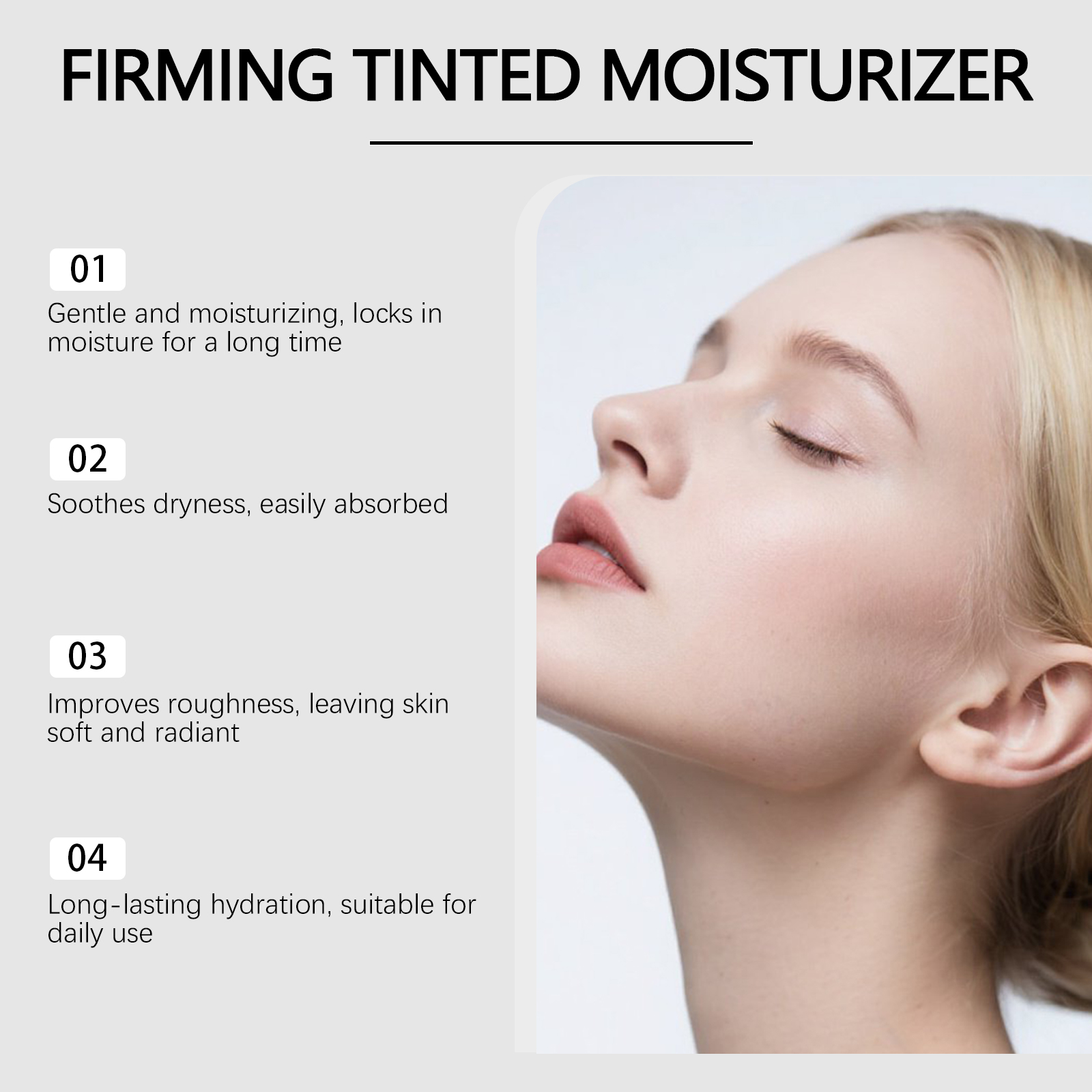 Moisturizing Cream Light Texture Mild Care Soft Hydrating Easy Spread Facial Skin Daily Skincare Lotion Base Gentle Smooth Fresh Comfort Supple