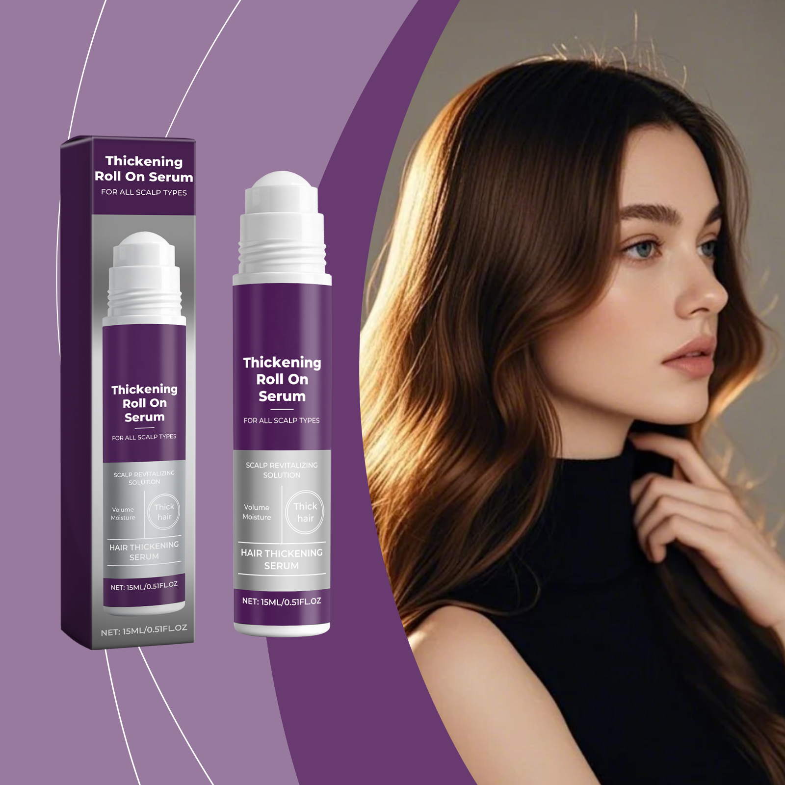 Hair Nourishing Roller Essence Mild Ingredients Care Nourish Scalp Soft Shiny Hair Protect Hair